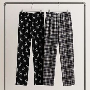 2 Men’s Flannel Pajama Bottom Sleep Pants Size Medium